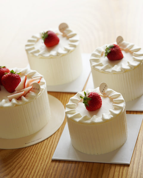 暫停供應 -【4寸戚風(1-2人份)】草莓歐牧純生鮮奶油蛋糕